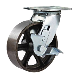 Swivel Brake Cast Iron Caster, CICSB-4