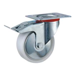 Heavy duty nylon caster with brake, H79SPB-3