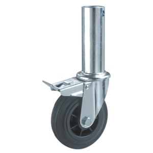 Hollow stem scaffold caster wheels with brake, SCFDH2-4