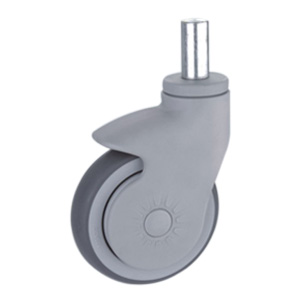 Hospital bed caster wheels solid stem, P96GS-4