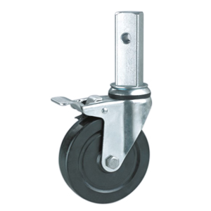 Square stem rubber scaffold casters, SCFDST-4