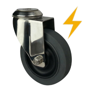 Stainless steel antistatic casters with bolt hole, SS59BS-3