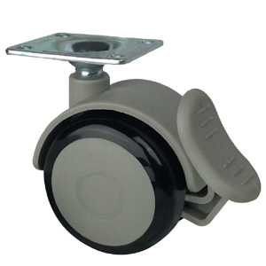 Medical cart caster wheels, M28SPB-2