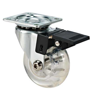 Swivel transparent casters, M22SPB-2