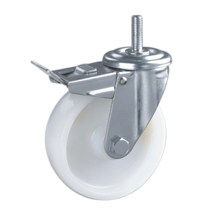 Nylon casters with total lock, H86TB-3”/4”/5”/6”/8”