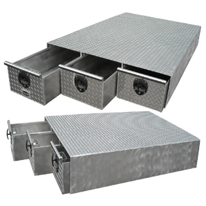 Aluminum truck bed drawer tool box, ATB-042