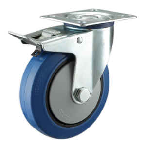 Blue rubber caster wheels, M66SPB-4