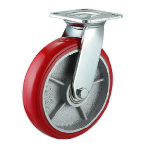 Cast iron center polyurethane wheels, H92SP-4”/5”/6”/8”