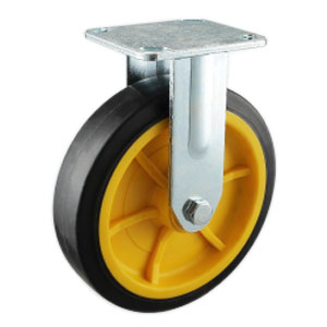 Heavy duty rubber caster wheels, H91R-4”/5”/6”/8”