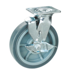 Heavy duty trolley casters brake, H87SPSB-4”/5”/6”/8”