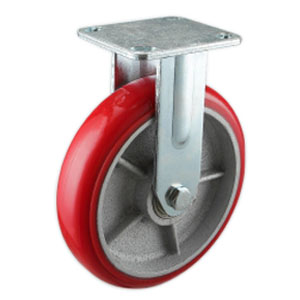 PU mold on cast iron wheels, H92R-4”/5”/6”/8”