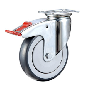 Soft rubber caster wheels, P28SPB-3