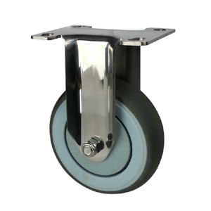 Fixed stainless steel caster wheels, SS60R-3”/4”/5”