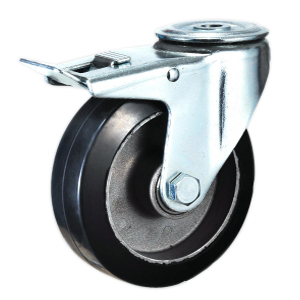 Bolt hole rubber trolley wheels, TR68BSB-4”/5”