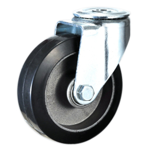 Rubber on aluminum trolley casters, TR68BS-4”/5”