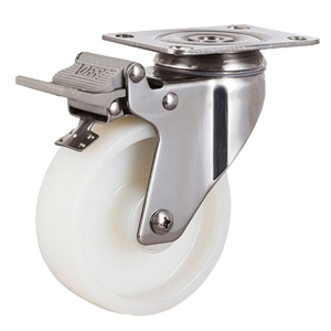 Stainless steel castors with brake, SS32SPB-3”/4”/5”