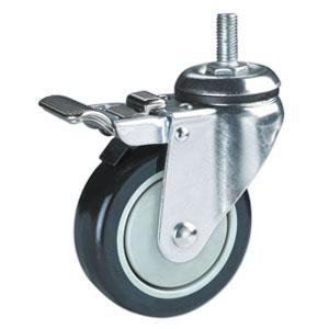 Threaded stem PU casters