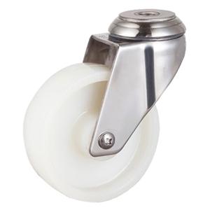 Stainless steel casters with bolt hole